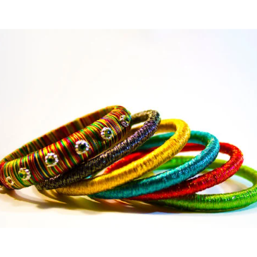 Thread & Silk Bangles(Just Started)